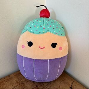 Squishmallows 9" Blyne the Cupcake Sprinkles Shimmer Cherry Stuffed Animal Plush